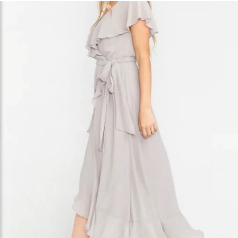 MUMU JESS RUFFLE MIDI DRESS - Picture 3 of 4